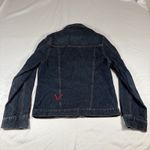 Volcom Vintage Y2K Denim Trucker Jacket Womens Size Large Blue Dark Wash Grunge Photo 7