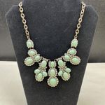 Vintage Women's Green and Clear Bib Drop Chain 9" SKU 6190 Photo 0
