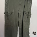 American Eagle  Outfitters Women's Green 14S High Rise Baggy Wide Leg Cargo Pants Photo 0