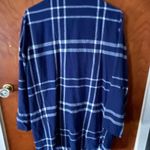 Liz Claiborne NEW Woman’s blue and white 100% cotton flannel nightshirt sleepwear never wore Photo 2