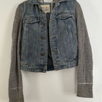 Hybrid Denim Hoodie Jacket Blue Photo 0