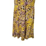 Elegance Yellow Printed Faux Wrap Sleeveless Casual Midi A Photo 3