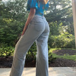 Garage  Ripped Wide-Leg Jeans Light Wash Photo 1