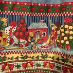 Vintage handmade chambray toyland holiday‎ Christmas skirt (small?) Blue Photo 4