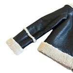 Mother The Boxy Zip Moto Jacket Leader of the Pack Vegan Leather Size Small Black Photo 5