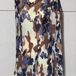 LOGO By Lori Goldstein LOGO Lounge XS Camouflage sheer mesh Long Sleeve hooded Women's Top Semi fitted Photo 7