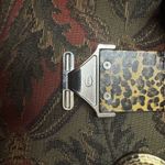 Leopard Print Brown Poly Brass Buckle Leopard Print Belt with Silver Accents Photo 3