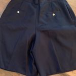 Harvé Benard 1970's Wool Benard Holtzman by Harve Benard Ltd Size 16 Blue Pleated Shorts Photo 2