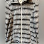 Faded Glory  Womans Gray Striped Lightweight Full Zipper Fall Jacket Size Large Photo 6