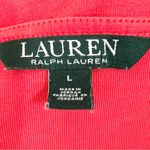 Ralph Lauren Lauren Red Square Neck Side Button Short Sleeve T-Shirt Size Large Photo 10