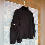 mother of pearl no frills chunky wool sweater small Black Photo 8