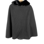Apt. 9  Women's Faux Fur Collar Cape Coat in Black - One Size Photo 6