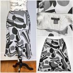 The Limited  Skirt Black Gray Abstract Geometric Print Small Vintage 1990s y2k Photo 1