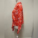 Nine West  Orange and White Tie Front Blouse Size XS Photo 10