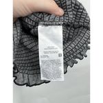 VERO MODA  Vida Extra Cropped Top Women Small White Black Ruffle‎ Smocked Photo 5