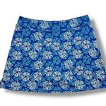 Tranquility Womens Athletic Skort Lined Skirt Blue Floral Print Stretch Medium Photo 0