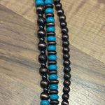 Apple smart watch bracelet band, Turquoise and Brown Beaded Preloved Blue Photo 0