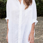 Frank & Eileen Shirley Oversized Linen Button Up Shirt Mackenzie Photo 0