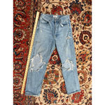 AGOLDE  90’s Jeans Women’s 25 Light Wash Distressed Ripped Knee 100% Cotton USA Photo 1