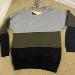 Women’s Long Sleeved Sweater with Ribbon Detail Size Small Gray Photo 0