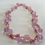 Handmade Pink Beaded Necklace 48" end to end New Photo 0