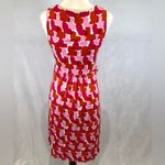 Boden USA Boden super cute pink and orange heart print faux wrap dress size 8 Photo 2