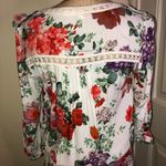 Chelsea and Violet White, Red & Purple Floral Print & Lace Short Romper Size Small Photo 6