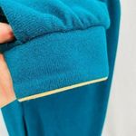 Vintage House Coat Zip Front Velour Robe Long Quilted Satin Small Photo 2