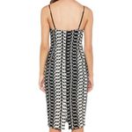 Bardot  Germaine Black &‎ White Lace V-Neck Fitted Waist Midi Dress Size 6 Photo 5