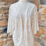 EXPRESS  Cream Lace Kimono Photo 3