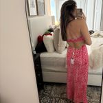 ASTR  The Label Colette Midi Dress Floral Satin Cut-Out Photo 2