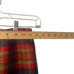 Vintage 90s Size XS Wool‎ Blend Red Plaid Academia Tweed Above Knee Skirt Photo 5