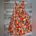 Rene Derby Multicolor Floral Sundress Sleeveless Back Cutout K23 fairycore Red Size XS Photo 6