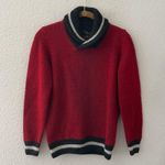 Y2K Red & Black Fitted Ski Sweater Size Junior’s Large by The Slope Photo 1