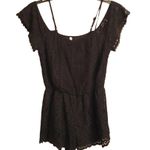 Xhilaration Black Knit Lace Romper/Suit Cover Up Size Small Photo 1