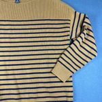 Gap Factory Womens XXL Miners Gold Blue Stripe Boatneck Sweater Long Sleeve Photo 4