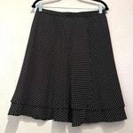 Carlisle Vintage  100% Silk Polka Dot Ruffled Lined Skirt size 12 Photo 0