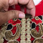 Pakistani Indian tunic top red dress Size XS Photo 7