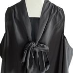 Haute Hippie  tie neck cold shoulder flowy mini dress Photo 4