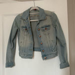 H&M  Divided Light Blue Denim Jean Jacket Size 4 EUC Photo 0