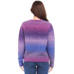 Karen Kane Sweater Purple Blue Ombre Fuzzy Knit Womens Size L Photo 1