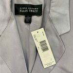 Ellen Tracy Linda Allard  Silk Gray Blue Oversized Blazer Jacket Size 2 Photo 8