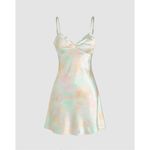 Cider Ruched V Neck Tie Dye Cami Mini Dress Size XS Photo 9