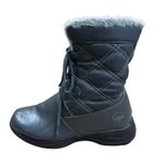 Totes Women's Size 6 Faux Fur Quilted Winter Snow Boots Lace Up Zipper Lined Gray Photo 0
