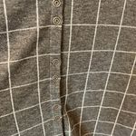 Soft Surroundings Charcoal, Gray Windowpane Button Down Shirt Medium Photo 1