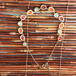 J.Crew  Stunner Orange & Rhinestone Necklace Photo 5