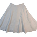 ZARA Basic White Textured Midi Skirt – Women's S Minimalist Cotton Blend Photo 0