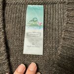 Aphorism Brown V Neck Tunic Length Short Sleeve Sweater Size Large Wool Alpaca Photo 5