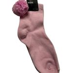 Forever 21 NWT Coquette Style Pastel Pink Pom-Pom Socks Photo 0