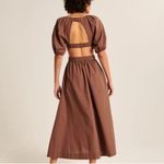 Abercrombie & Fitch A&F Open Back Brown Midi Dress L Photo 1